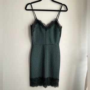 Zara Lace Spaghetti Strapped V-neck Bodycon Dress